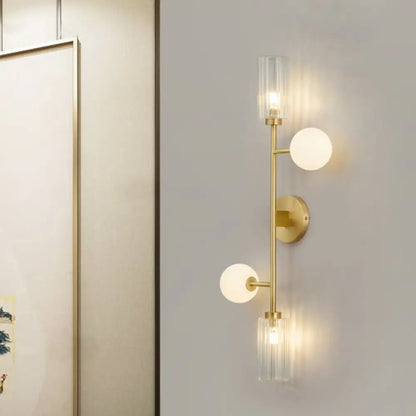 DecorBites™ DecorBites™ Modern Brass Armed Sconce - 4 Head Metal Wall Light for Dining Room