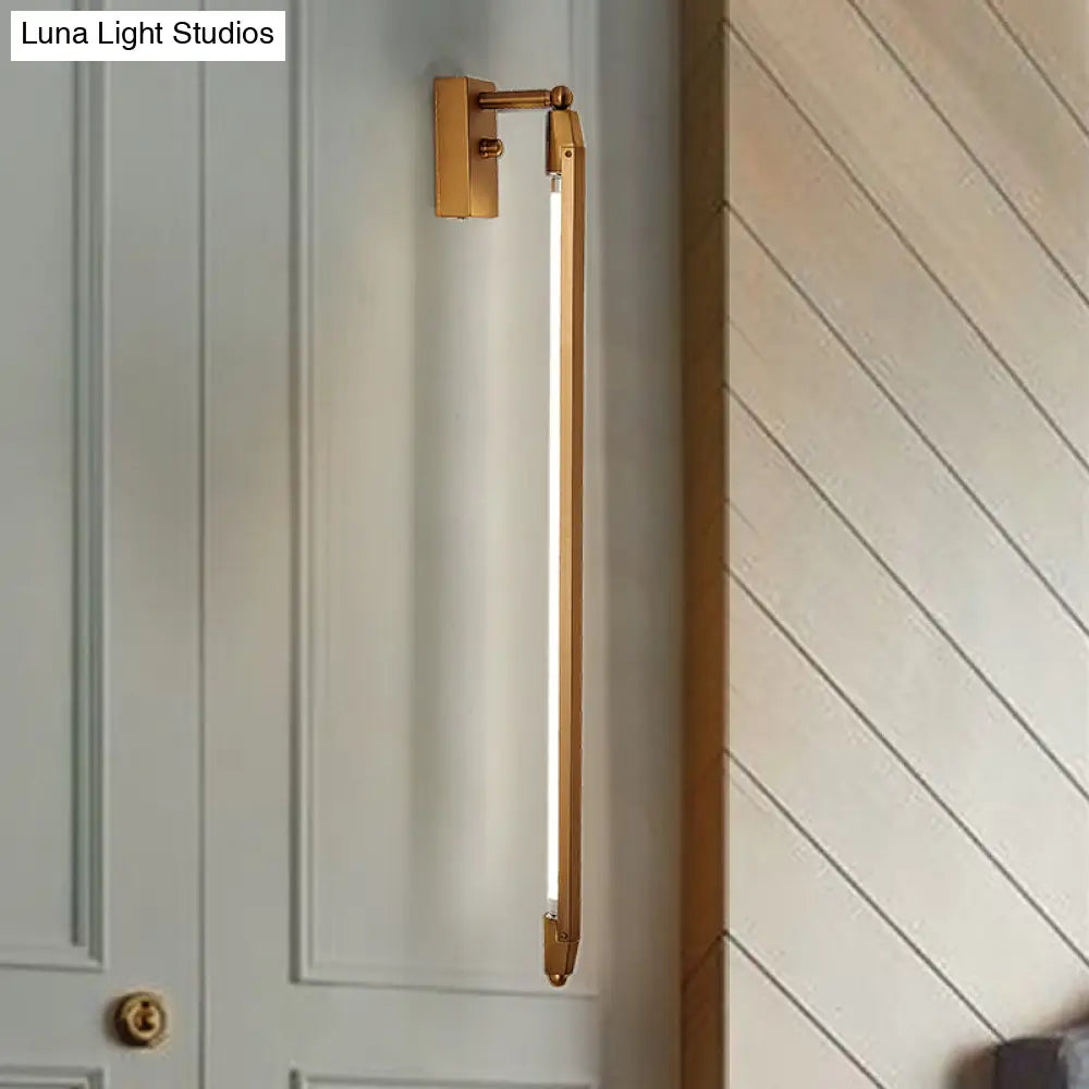 DecorBites™ DecorBites™ Modern Brass/Black Adjustable Wall Light Fixture - Stylish 1 Light Sconce for Living Room