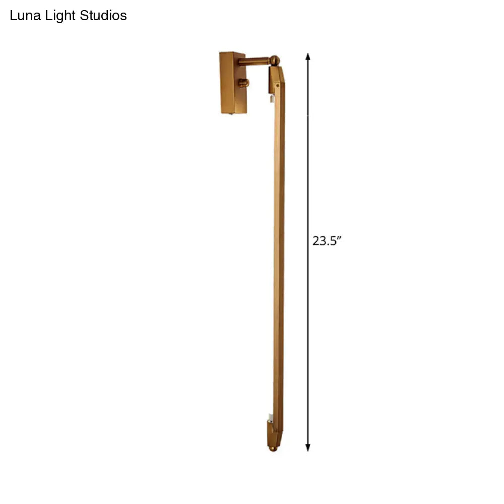 DecorBites™ DecorBites™ Modern Brass/Black Adjustable Wall Light Fixture - Stylish 1 Light Sconce for Living Room