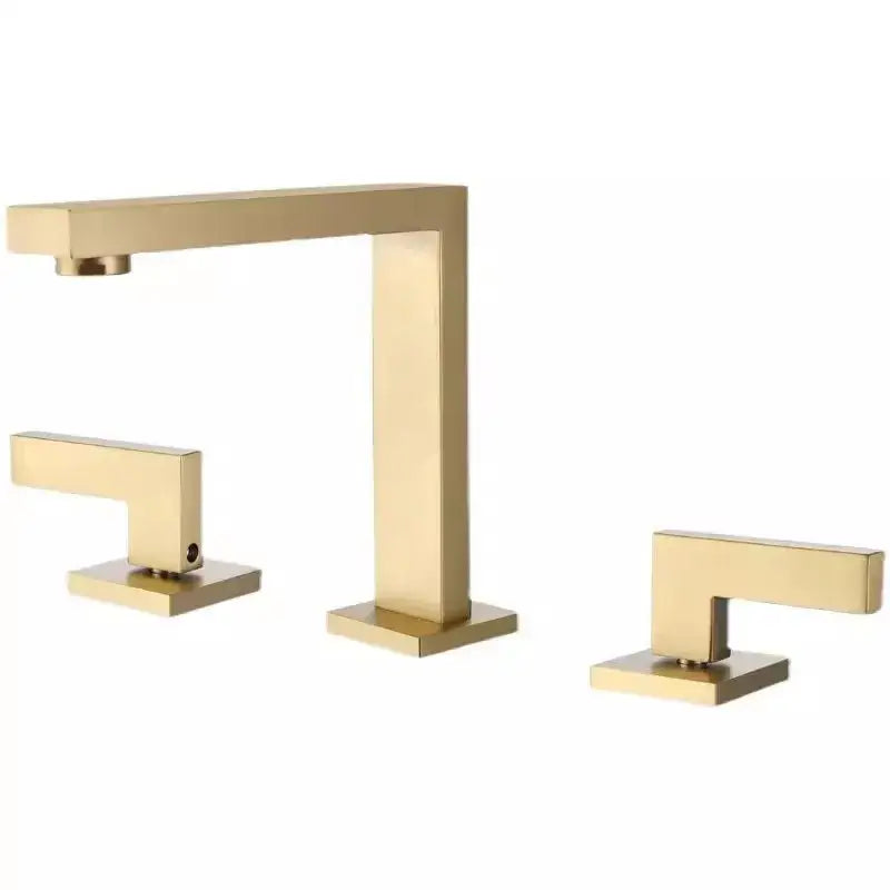Modern brass black basin faucet with gold-toned sleek geometric design and brushed metal finish for bathroom decorbites basin faucet