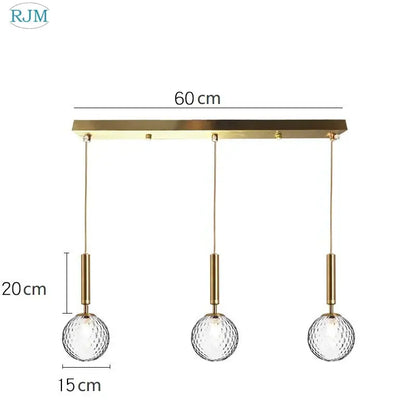 Modern brass pendant light with three textured black glass ball led shades by decorbites for dining room decor