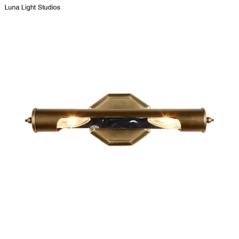 Modern brass and black glass wall light with brass finish and two warm lights compatible with 220v-240v 110v-120v