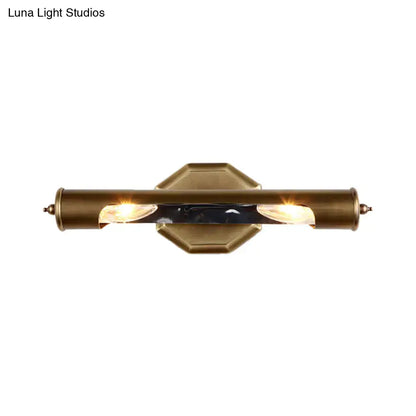 Modern brass and black glass wall light with brass finish and two warm lights compatible with 220v-240v 110v-120v
