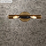 Modern brass and black glass wall light with brass finish two warm lights 220v 240v 110v 120v for bedroom use
