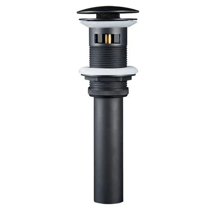 Modern brass black pop up drain stopper bathroom sink with black matte finish white ceramic and brass black pop mechanism