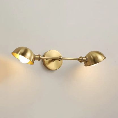 DecorBites™ DecorBites™ Modern Brass Bowl Wall Light Fixture with 2 Heads - Bedroom Sconce Lighting