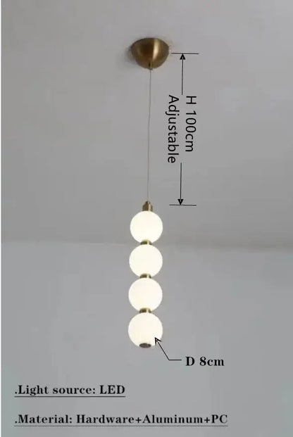 Adjustable modern brass circle ring led pendant light with four frosted globes for dining room decorbites circle ring