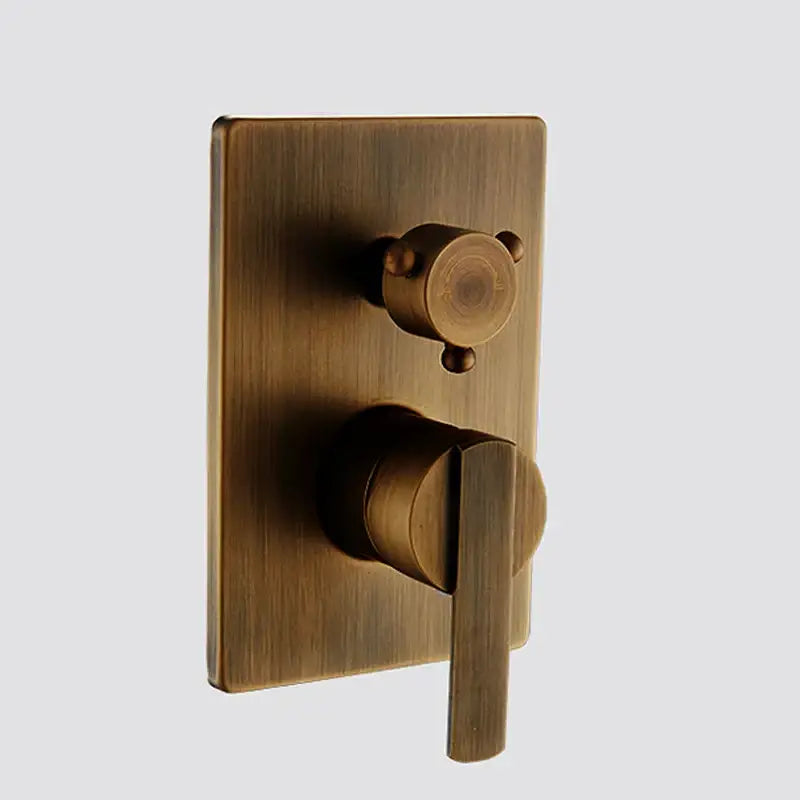 Modern brass concealed 3 way shower mixer set in brass finished decorbites brass concealed with two control knobs