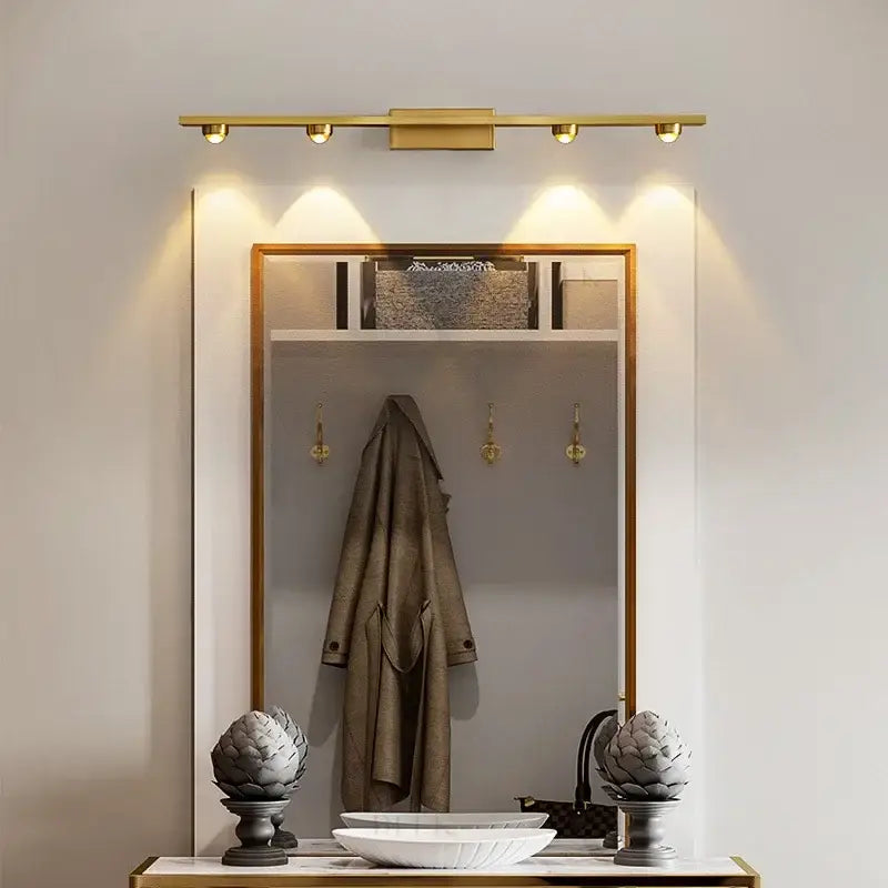 Modern wall lamp with gold-toned brass copper led adjustable spotlights for bedroom reading decorbites copper led copper led wall