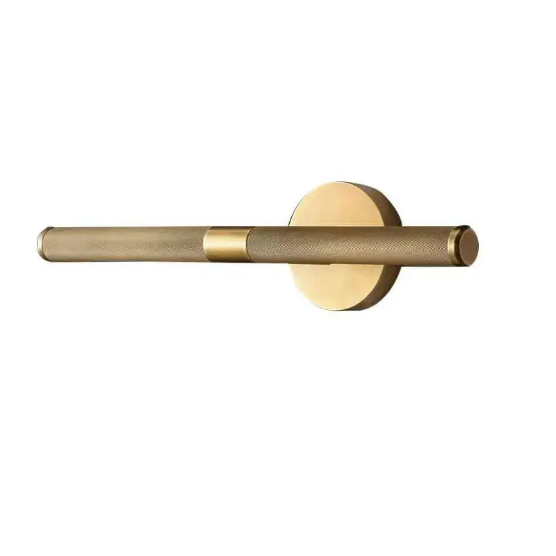 Modern brass copper mirror wall lamp with gold-toned textured and smooth brass finishes for bedroom and bathroom decorbites brass copper