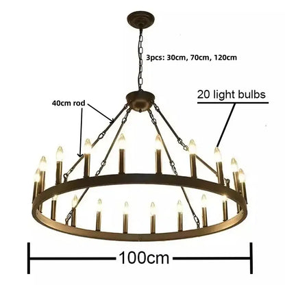 Modern brass double tier pendant chandelier with bronze finish and 20 candle-style bulbs for living room decorbites black metal led