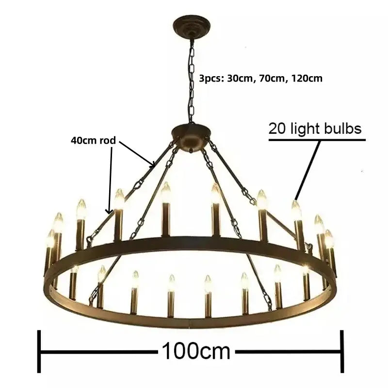 Modern brass double tier pendant chandelier with bronze finish and 20 candle-style bulbs for living room decorbites black metal led