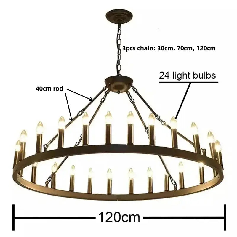Modern brass double tier pendant chandelier with bronze finish and 24 candle-style bulbs for living room decorbites black metal led