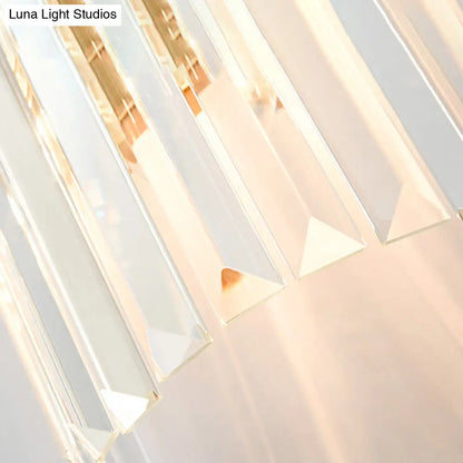 DecorBites™ DecorBites™ Modern Brass Finished Wall Mounted Sconce Lighting with Clear Crystal Shade - Set of 2