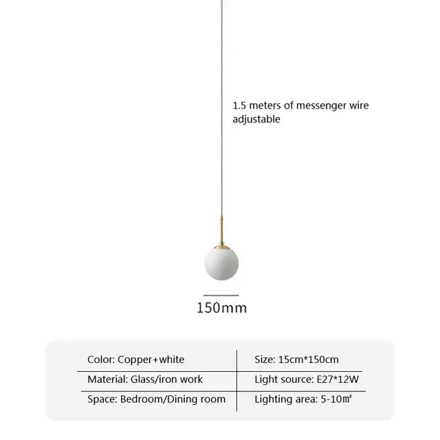 Modern brass glass ball led chandelier featuring a white glass ball led with copper iron fixture for dining room decorbites glass ball