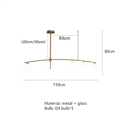 Modern brass glass ball pendant chandelier with five spherical glass globe bulbs for dining room decorbites glass ball