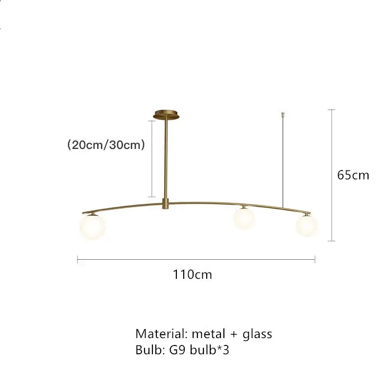 Modern brass glass ball pendant chandelier with three frosted glass globe bulbs for dining room decorbites glass ball