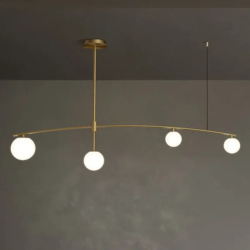 Modern brass glass ball pendant chandelier with three frosted glass bulbs for dining room decorbites glass ball lighting