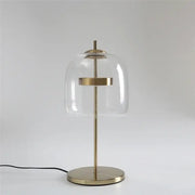 Modern brass table lamp with clear glass lampshade led for elegant bedroom decor and decorbites glass lampshade collection