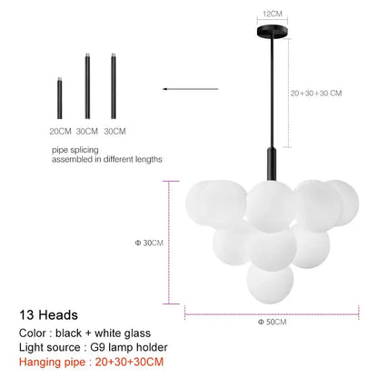White glass globe pendant lamp with black metal hanging pipe modern brass globe pendant for dining room use