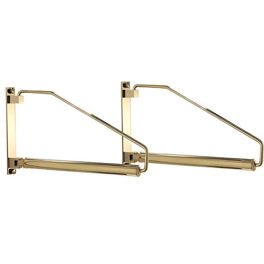Modern brass gold wall clothing rack in brass gold finish with minimalist design for bedroom hanging organization decorbites brass gold