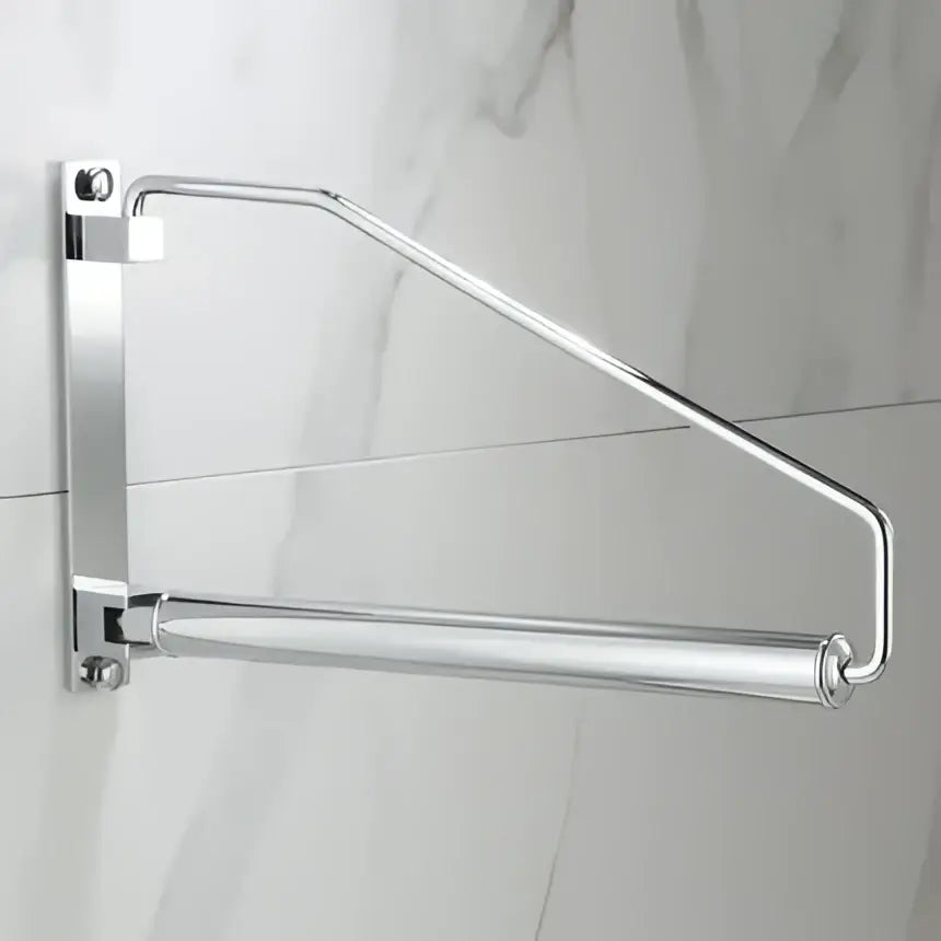 Modern brass gold wall clothing rack with chrome finish and sleek design for elegant decorbites brass gold wall decor