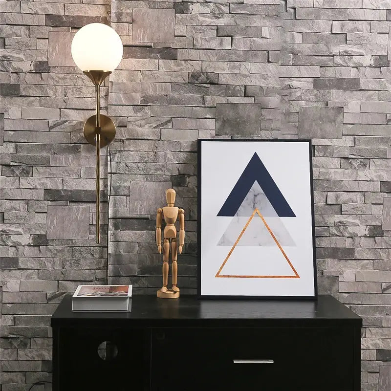 Modern brass golden glass wall sconces with black-framed geometric decorbites golden glass design for bedroom decor