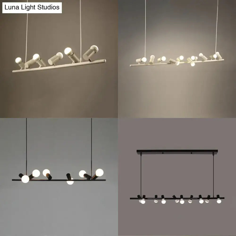 Decorbites™ retro metal island lamp black hanging metal island lamp with adjustable spotlight bulbs for dining room