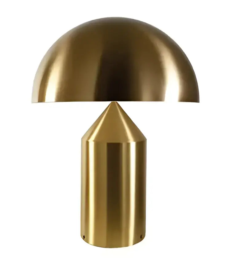 Brass mushroom metal led table lamp with sleek modern design perfect as decorbites atollo metal bedroom night light