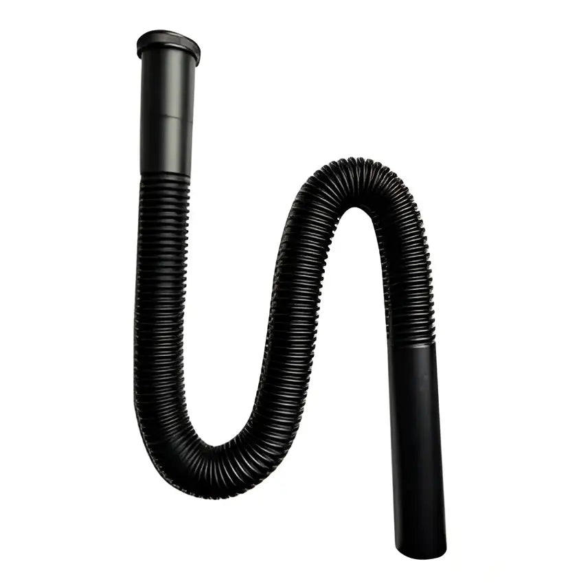 Black flexible corrugated sink drain hose with rigid end caps for modern decorbites brass pop bathroom sink drain