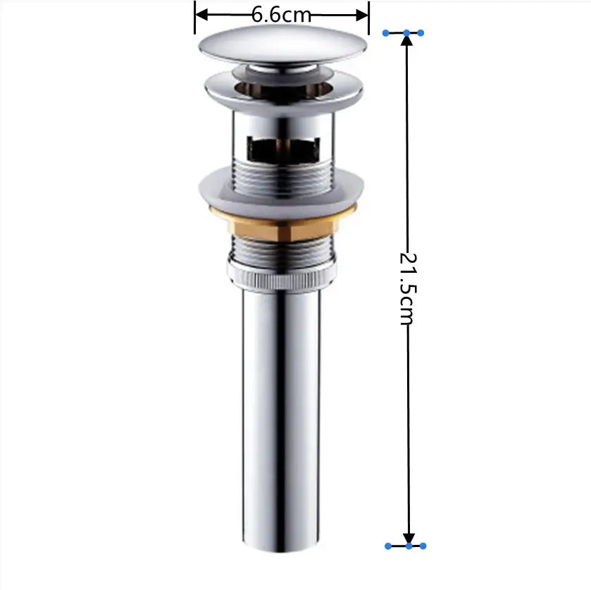 Modern brass pop up drain with chrome finish and threaded connections for bathroom sink decorbites brass pop