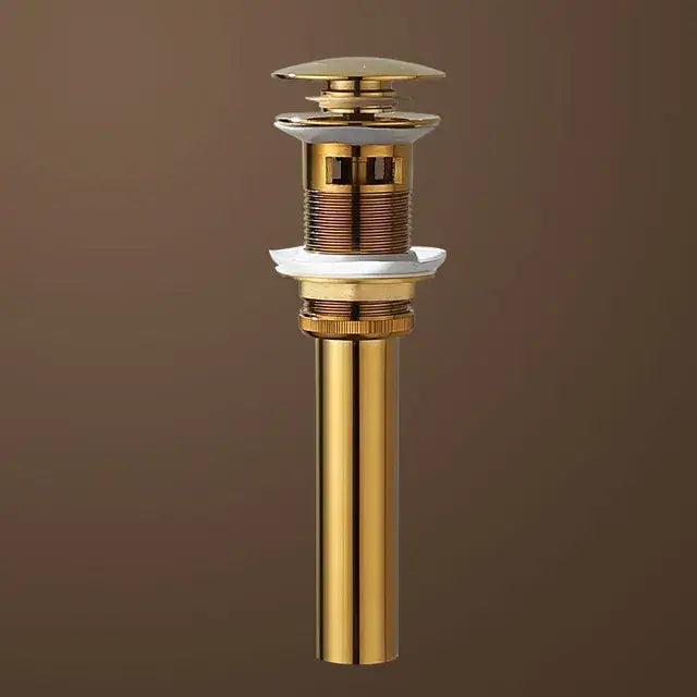 Modern brass round siphon p-trap set in gold-toned brass with decorative ridged sections for bathroom drainer decorbites brass round