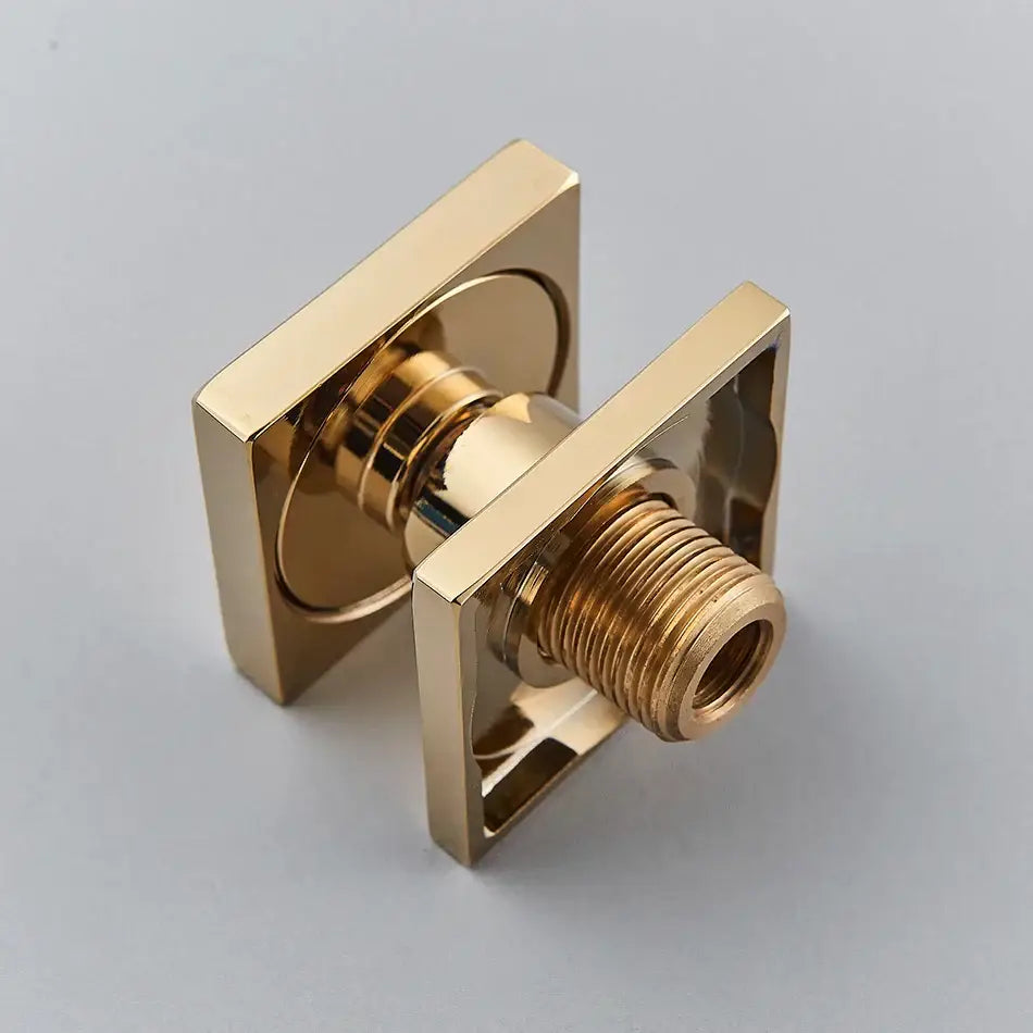 Modern brass square body spray shower jet with gold finish and threaded connection for bathroom massage decorbites brass square