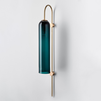 Modern Brass Wall Sconces - Pine Green