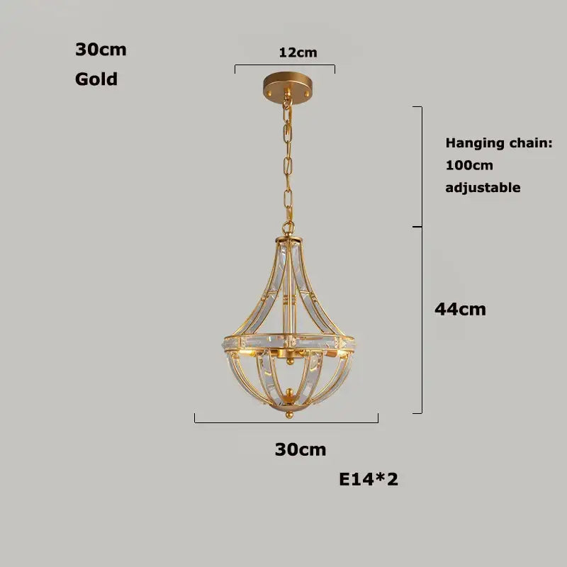 Modern bronze black chrome gold globe led chandelier with gold finish, clear crystal accents, and adjustable hanging chain