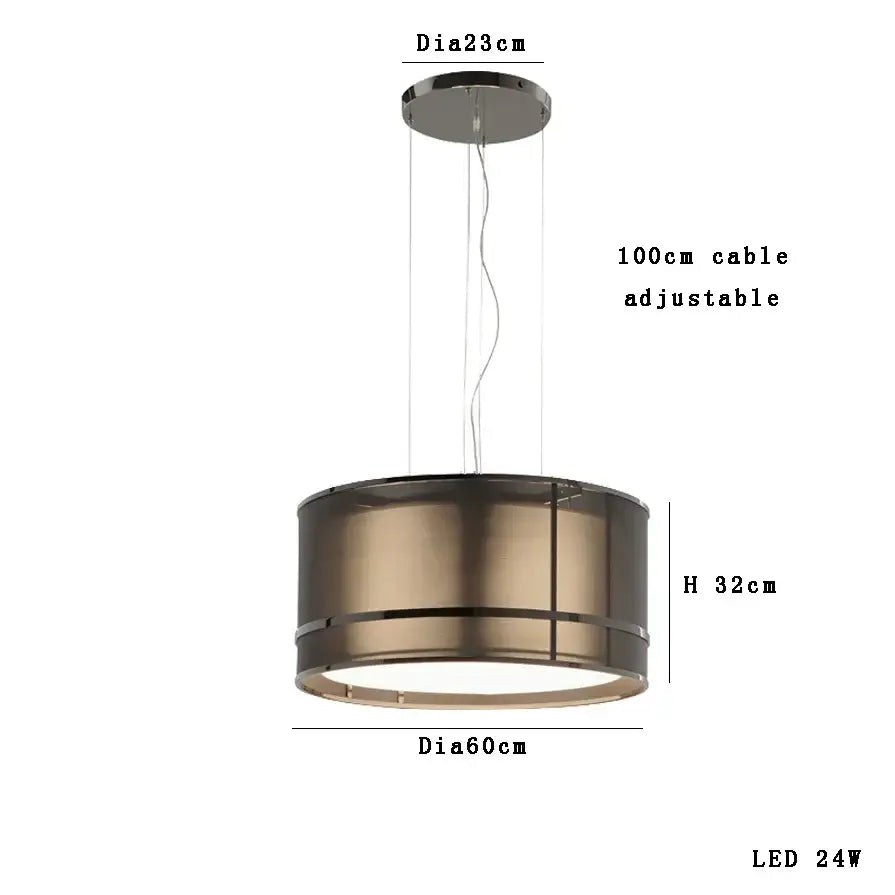 Modern bronze designer fabric pendant light with brushed bronze finish and adjustable cable for dining room decorbites designer fabric ceiling