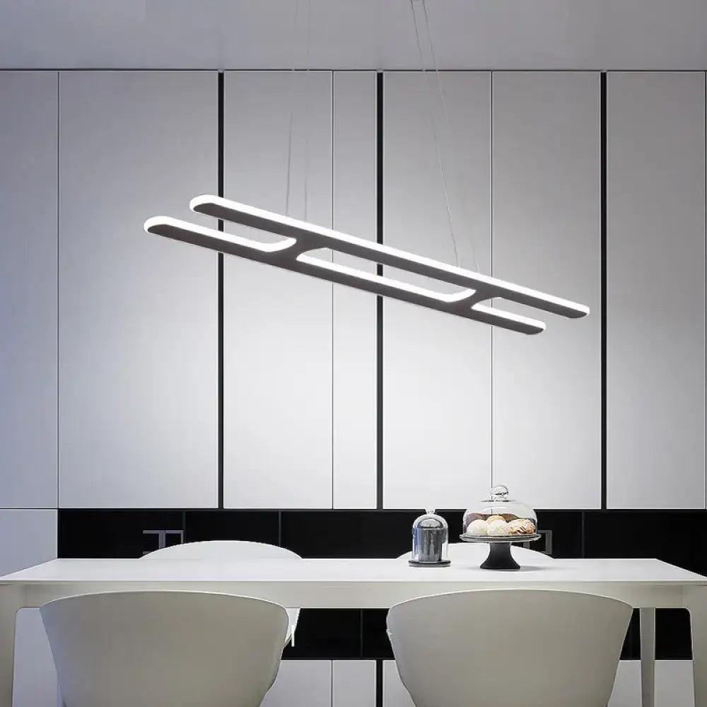 Modern bronze pendant light with white light led bulb included featuring sleek minimalist rectangular design