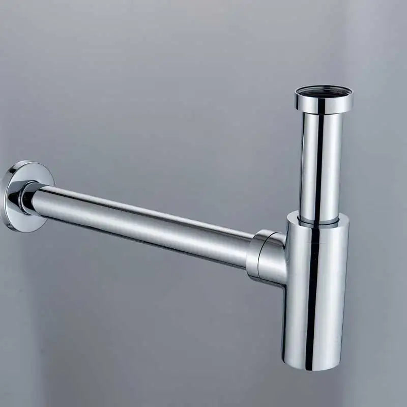 Modern bronze round siphon bottle trap bathroom sink drain pipe in chrome finish with sleek decorbites bronze round design