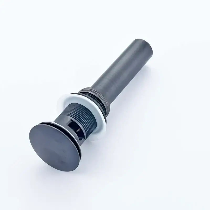 Modern bronze round siphon bottle trap bathroom sink drain pipe with black matte finish and threaded metal components