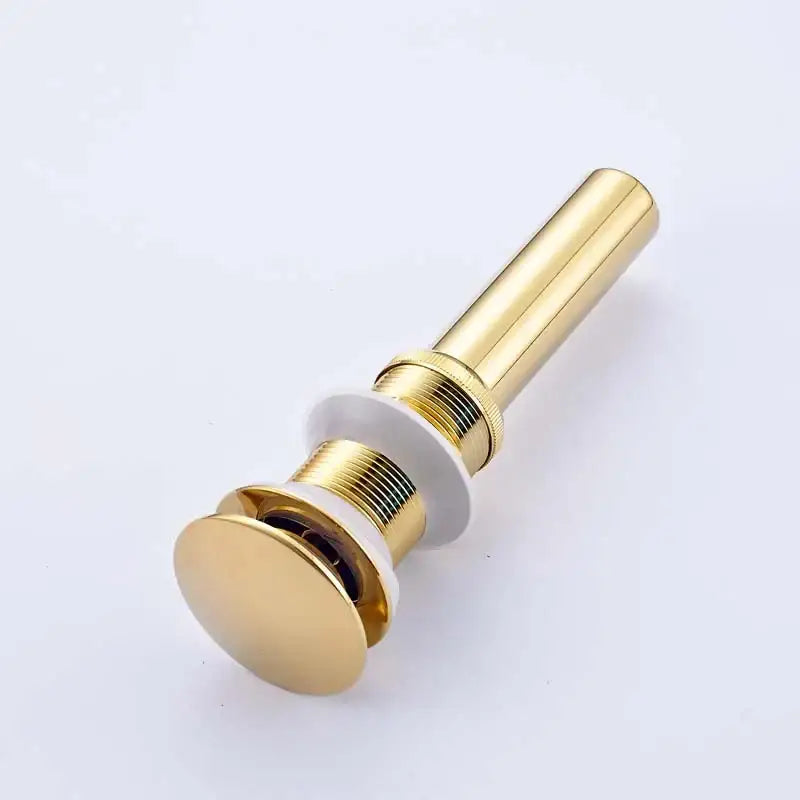 Modern bronze round siphon bottle trap bathroom sink drain pipe in gold with polished metallic finish and ceramic sealing rings