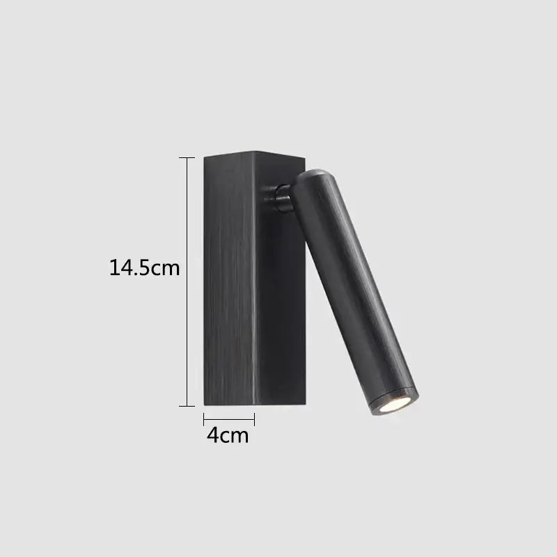 Modern bronze wooden led wall light with black matte finish and adjustable arm for bedroom reading decorbites led wall use