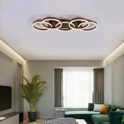 DecorBites™ DecorBites™ Modern Brown Acrylic Flush Mount LED Ceiling Light for Adult Bedroom & Shop