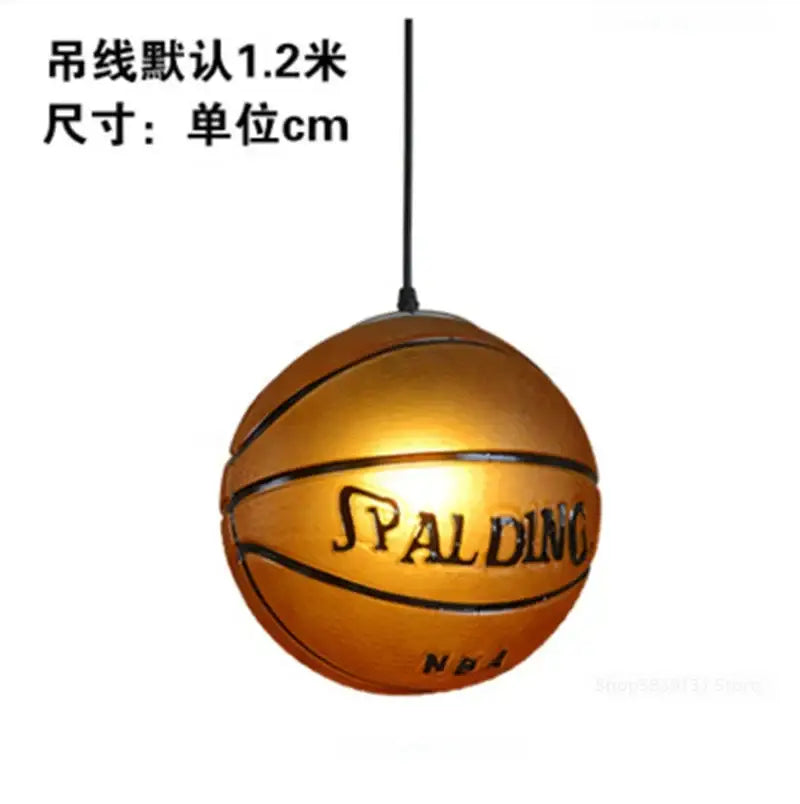 Golden spalding nba basketball pendant light with black seams and lettering for modern kitchen decorbites basketball pendant lights