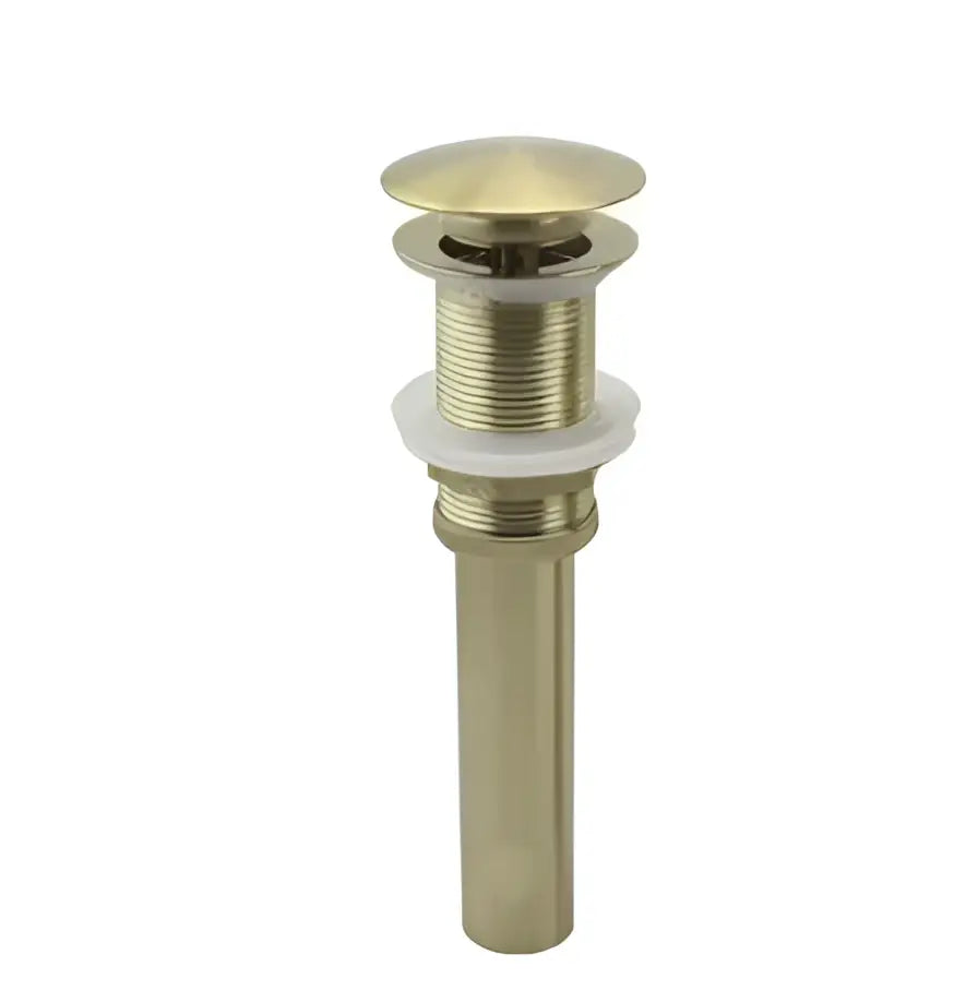Modern brushed gold basin faucet bathroom hot water mixer tap drain in brushed gold with rounded top and threaded body