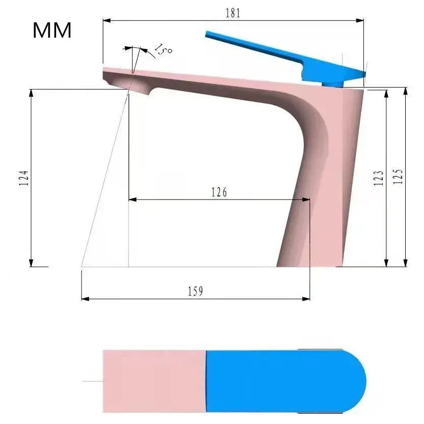 Modern brushed gold basin faucet with sleek curved pink and blue design decorbites brushed gold bathroom mixer crane