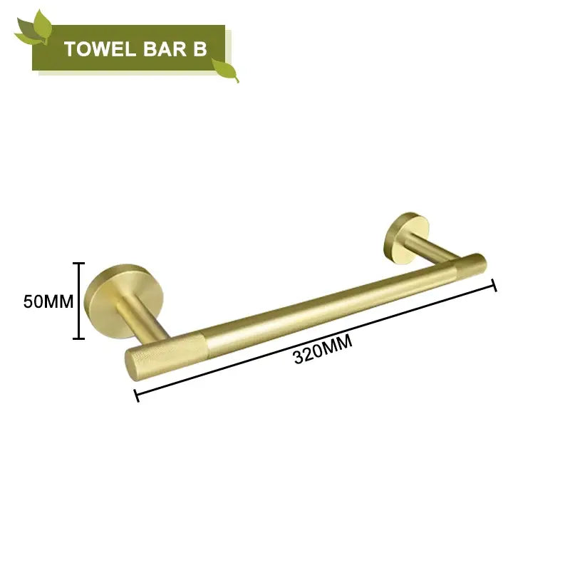 Modern brushed gold metal towel bar with sleek design from decorbites brushed gold bathroom accessories set