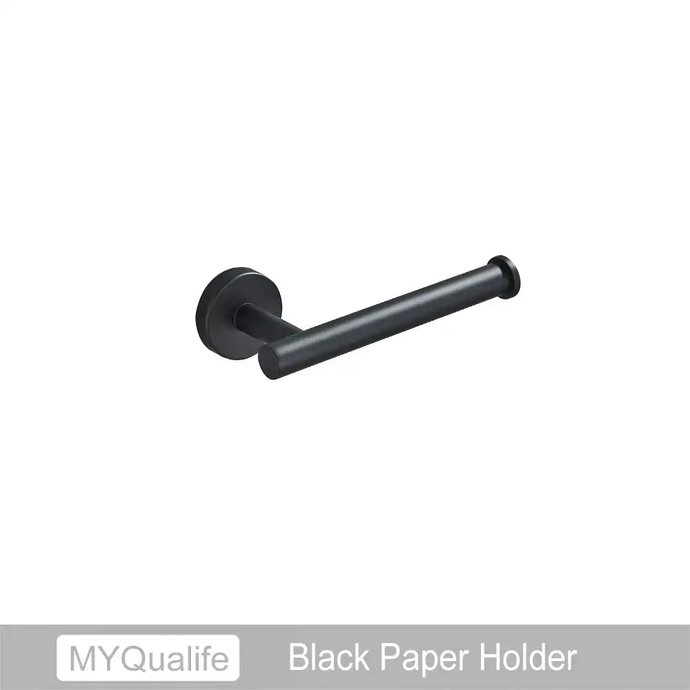Black matte metal paper holder with modern design from decorbites brushed gold bathroom hardware set