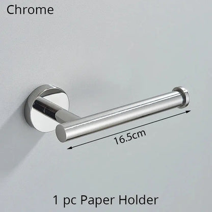 Modern brushed gold bathroom hardware set featuring a chrome finished metal toilet paper holder with sleek cylindrical design decorbites bathroom hardware