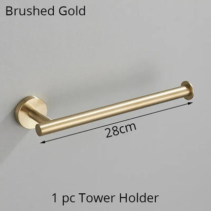 Brushed gold 28cm tower toilet paper holder from decorbites bathroom hardware set for modern bathroom decor