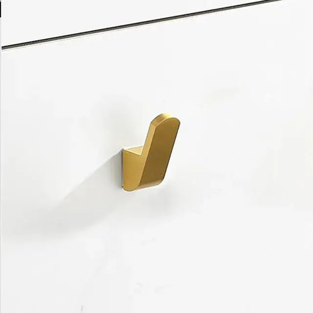 Modern brushed gold minimalist wall hook from decorbites bathroom set with sleek metallic finish for towel storage